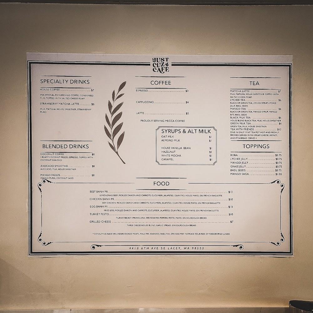 Just Cuz Cafe Menu image 4